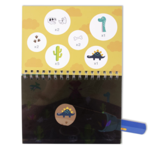 Quaderno con torcia magica - dinosauro Apli