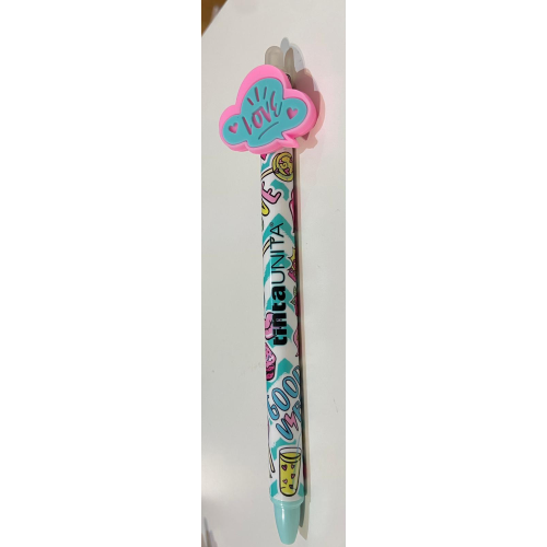 Penna cancellabile blu click clak honey love love Tinta Unita