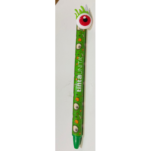 Penna cancellabile blu click clak mostri verde Tinta Unita
